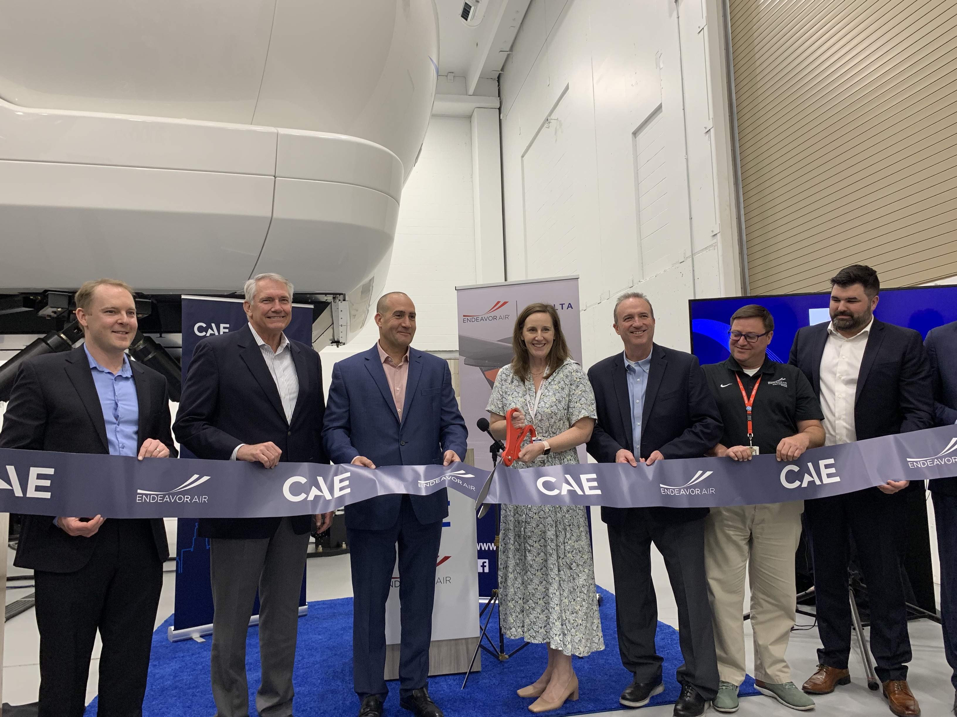 Official ribbon cutting at the May 24, 2023 inauguration of the expansion of the CAE Minneapolis St.